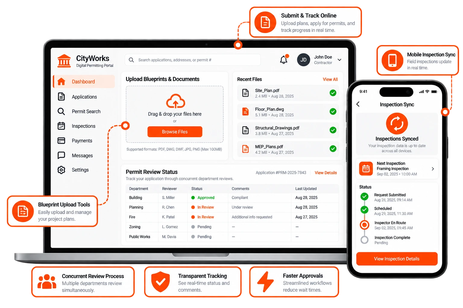 Automating Municipal Building Permit Intake and Inspection Workflows for a County Government