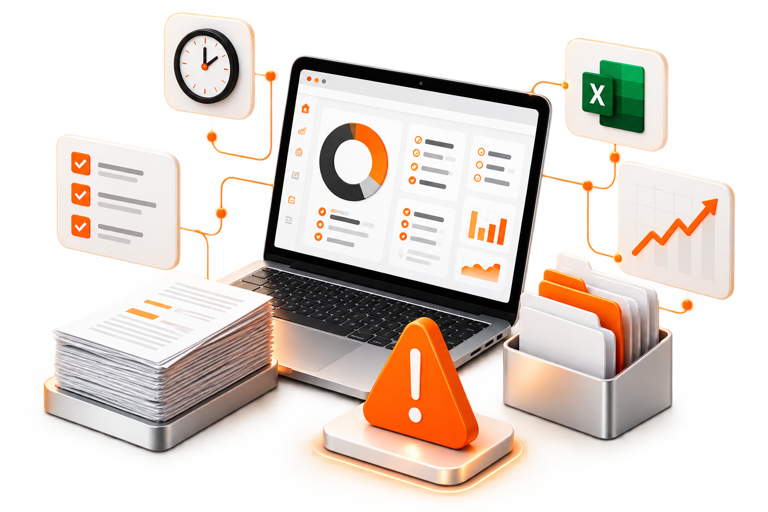 Business automation workflow illustration